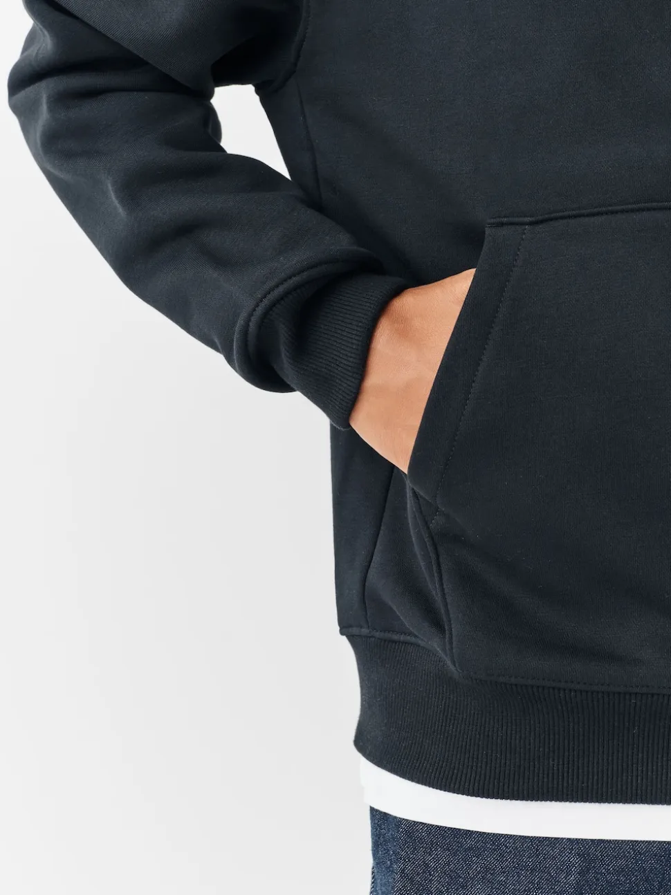 Black/Burgandy Red Cotton Rich Jersey Overhead Hoodies 2 Pack