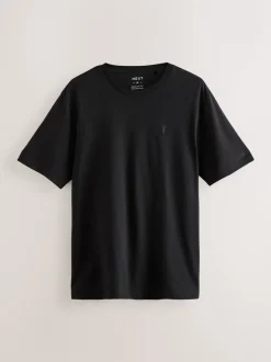 Black/Burg/White/Grey Regular Fit T-Shirts 4 Pack