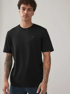 Black/Burg/White/Grey Regular Fit T-Shirts 4 Pack