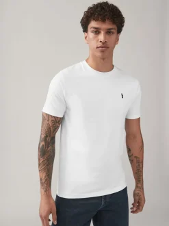 Black/Burg/White/Grey Regular Fit T-Shirts 4 Pack