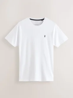 Black/Burg/White/Grey Regular Fit T-Shirts 4 Pack