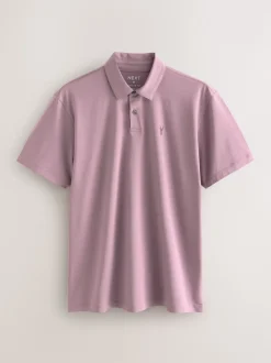 Black/Ecru/Blue/Green/Pink Regular Fit Short Sleeve Jersey Polo Shirts 5 Pack