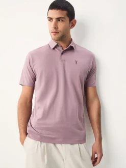 Black/Ecru/Blue/Green/Pink Regular Fit Short Sleeve Jersey Polo Shirts 5 Pack