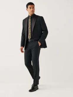 Black/Gold Paisley Regular Fit Shirt And Tie Party Pack