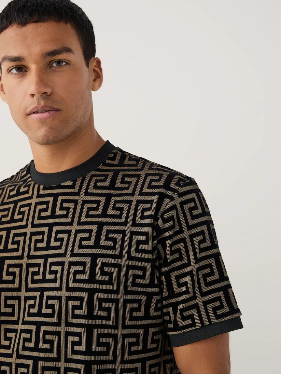 Black/Gold Smart Flocked T-Shirt