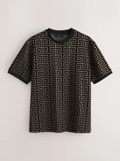 Black/Gold Smart Flocked T-Shirt