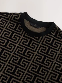 Black/Gold Smart Flocked T-Shirt