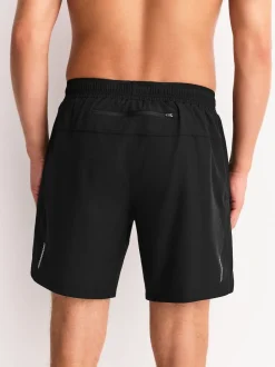 Black/Grey 7 Inch Active Gym Sports Shorts 2 Pack