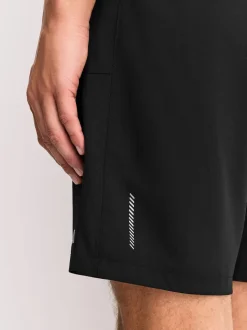 Black/Grey 7 Inch Active Gym Sports Shorts 2 Pack