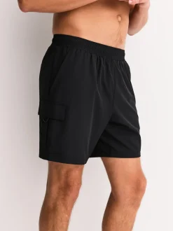 Black/Grey Active Cargo Gym Training Shorts 2 Pack