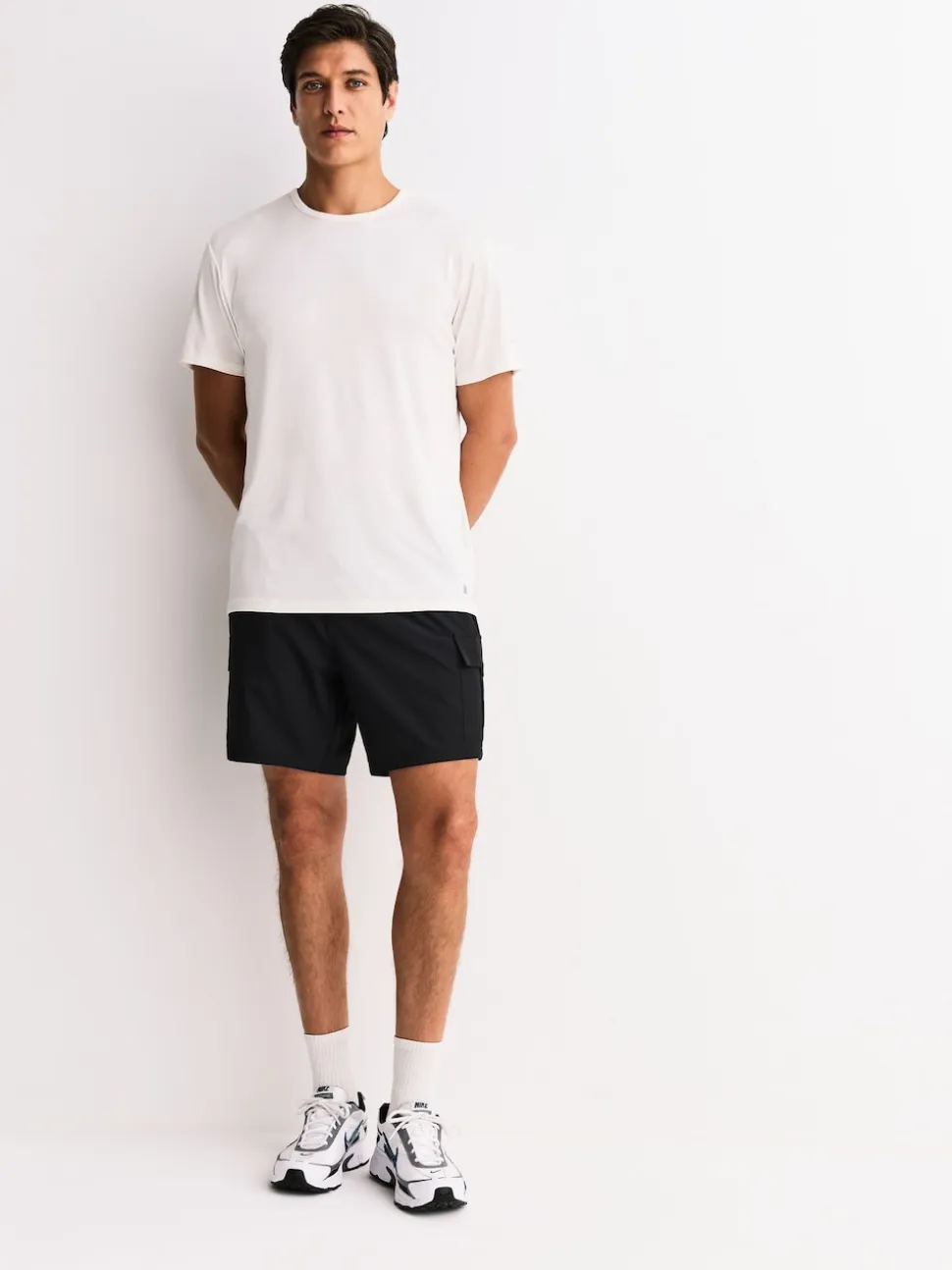 Black/Grey Active Cargo Gym Training Shorts 2 Pack