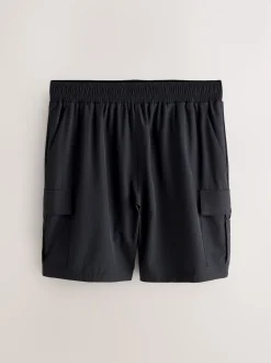 Black/Grey Active Cargo Gym Training Shorts 2 Pack