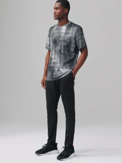 Black/Grey Active Gym Training Joggers