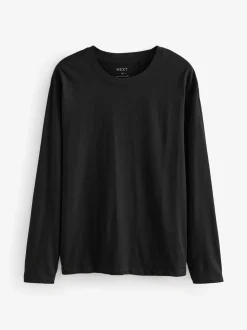 Black/Grey Check Long Sleeve 100% Cotton Pyjamas Set