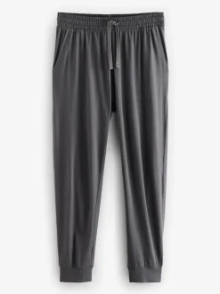 Black/Grey Long Sleeve Cuffed 100% Cotton Pyjamas