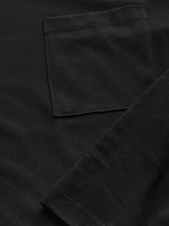 Black/Grey Long Sleeve Cuffed 100% Cotton Pyjamas
