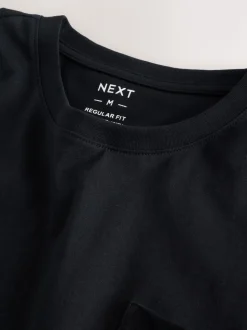 Black/Grey Marl Short Sleeve Jersey Pyjamas Set