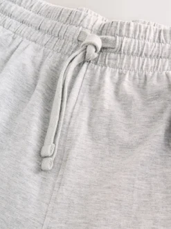 Black/Grey Marl Short Sleeve Jersey Pyjamas Set