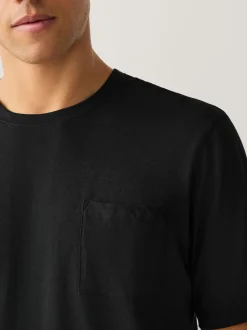 Black/Grey Marl Short Sleeve Jersey Pyjamas Set