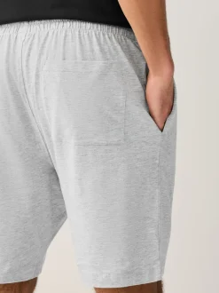 Black/Grey Marl Short Sleeve Jersey Pyjamas Set