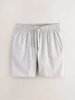 Black/Grey Marl Short Sleeve Jersey Pyjamas Set
