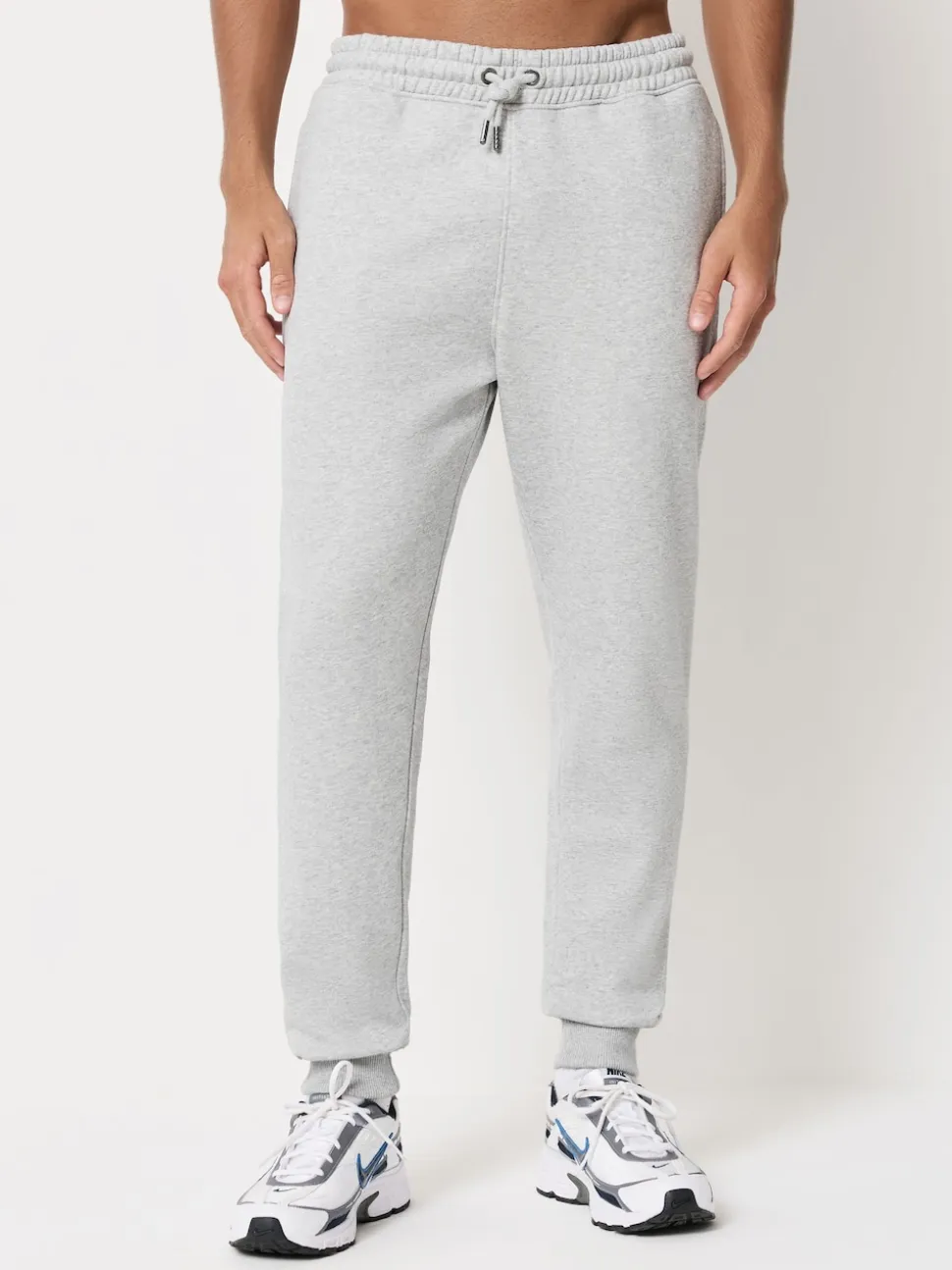 Black/Grey Marl Slim Fit Brushback Heavyweight 2 Pack Joggers