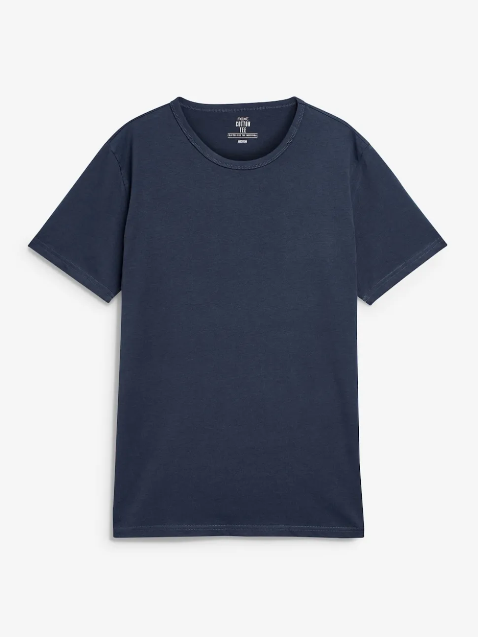Black/Grey Marl/White/Navy Slim Fit 100% Cotton Layering T-Shirts 5 Pack