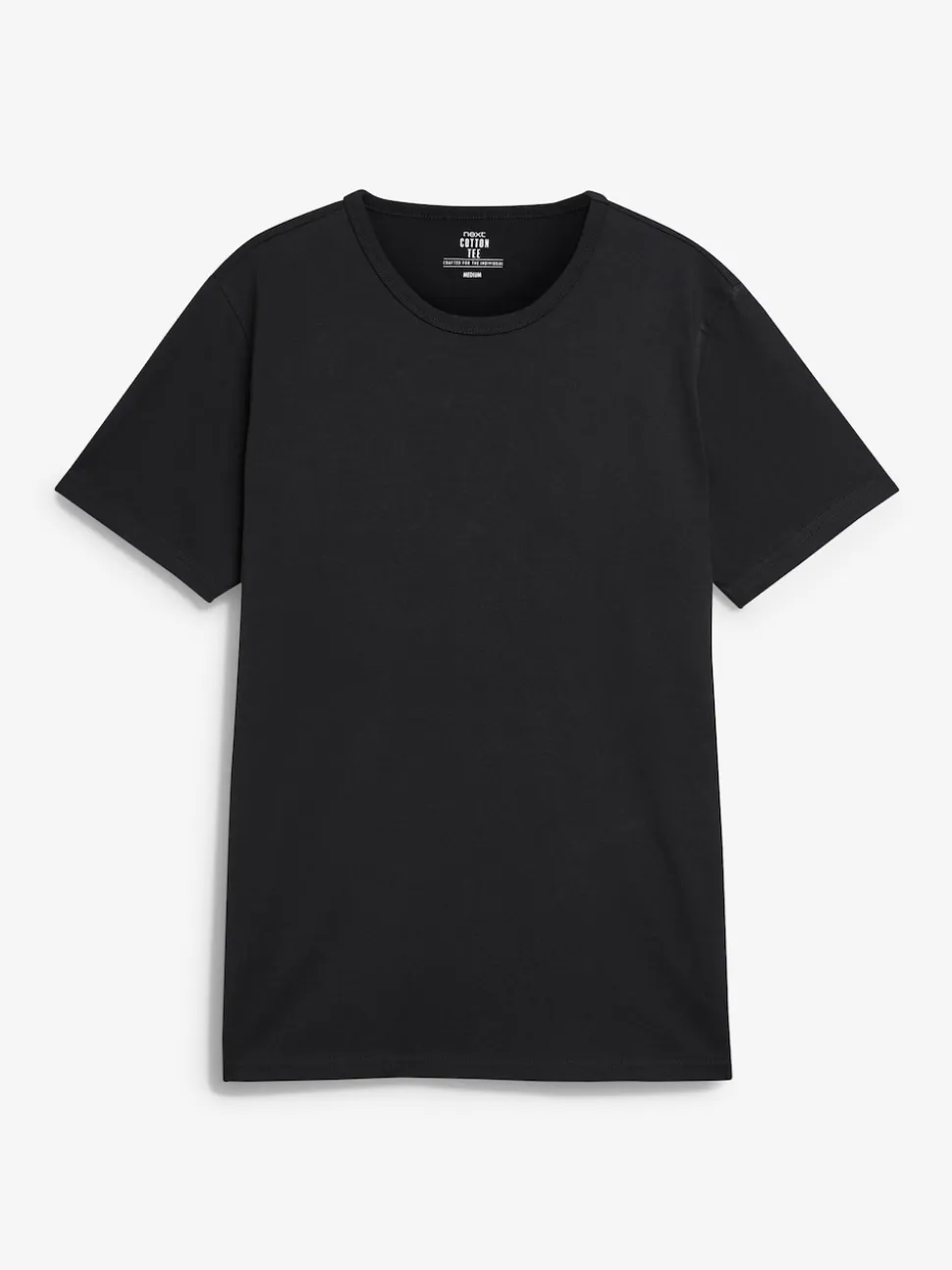 Black/Grey Marl/White/Navy Slim Fit 100% Cotton Layering T-Shirts 5 Pack