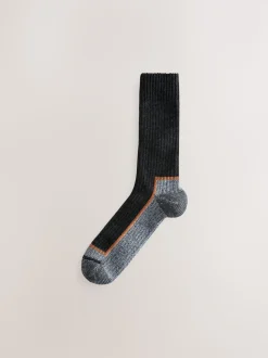 Black/Grey Thermal Workwear Socks 2 Pack