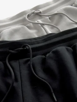 Black/Grey Zip Pocket Jersey Shorts 2 Pack