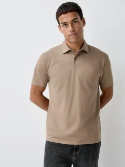 Black/Grey/Neutral Block Regular Fit Short Sleeve Jersey Polo Shirts 3 Pack