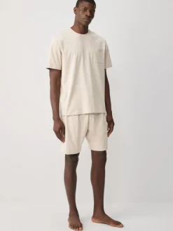 Black/Khaki Green/Ecru Jersey Pyjamas Shorts Set 3 Pack