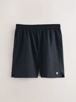 Black/Navy Blue 9 Inch Active Gym Sports Shorts 2 Pack
