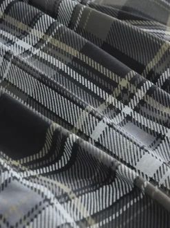 Black/Navy Blue Check Short Sleeve Jersey Pyjamas Set 2 Pack