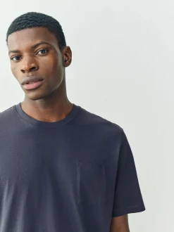 Black/Navy Blue Check Short Sleeve Jersey Pyjamas Set 2 Pack