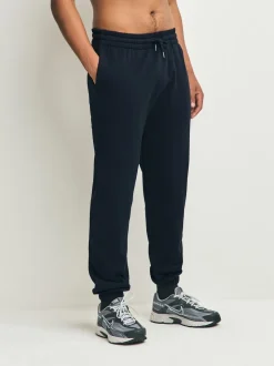 Black/Navy Blue Cuffed Brushback Heavyweight Open 2 Pack Joggers