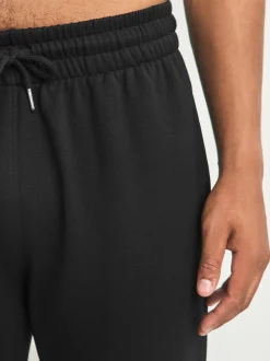 Black/Navy Blue Cuffed Brushback Heavyweight Open 2 Pack Joggers
