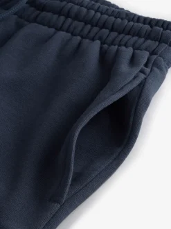 Black/Navy Blue Open Brushback Heavyweight Open 2 Pack Joggers