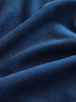 Black/Navy Blue Regular Fit Knitted Long Sleeve Polo Shirts 2 Pack