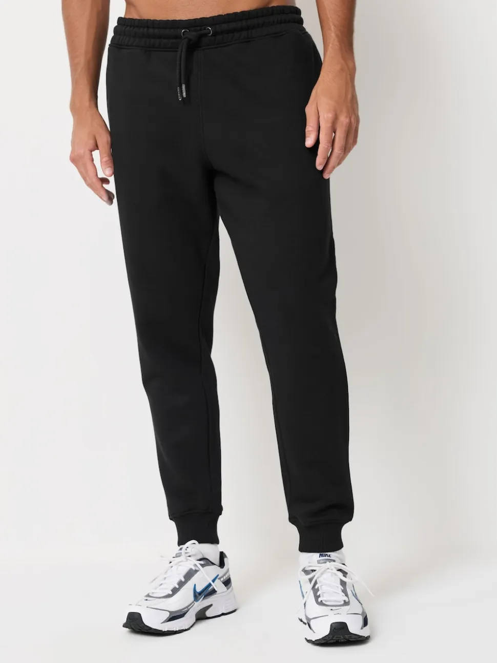 Black/Navy Blue/Grey Slim Fit Cotton Rich Jersey Joggers 3 Pack