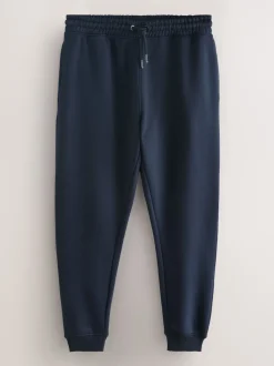 Black/Navy Blue/Grey Slim Fit Cotton Rich Jersey Joggers 3 Pack