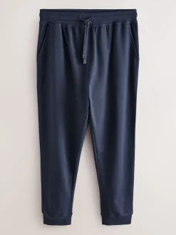 Black/Navy Cuffed Loopback Soft Touch 2 Pack Open Joggers