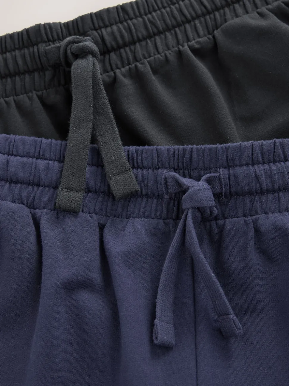 Black/Navy Loopback Soft Touch 2 Pack Jogger Shorts