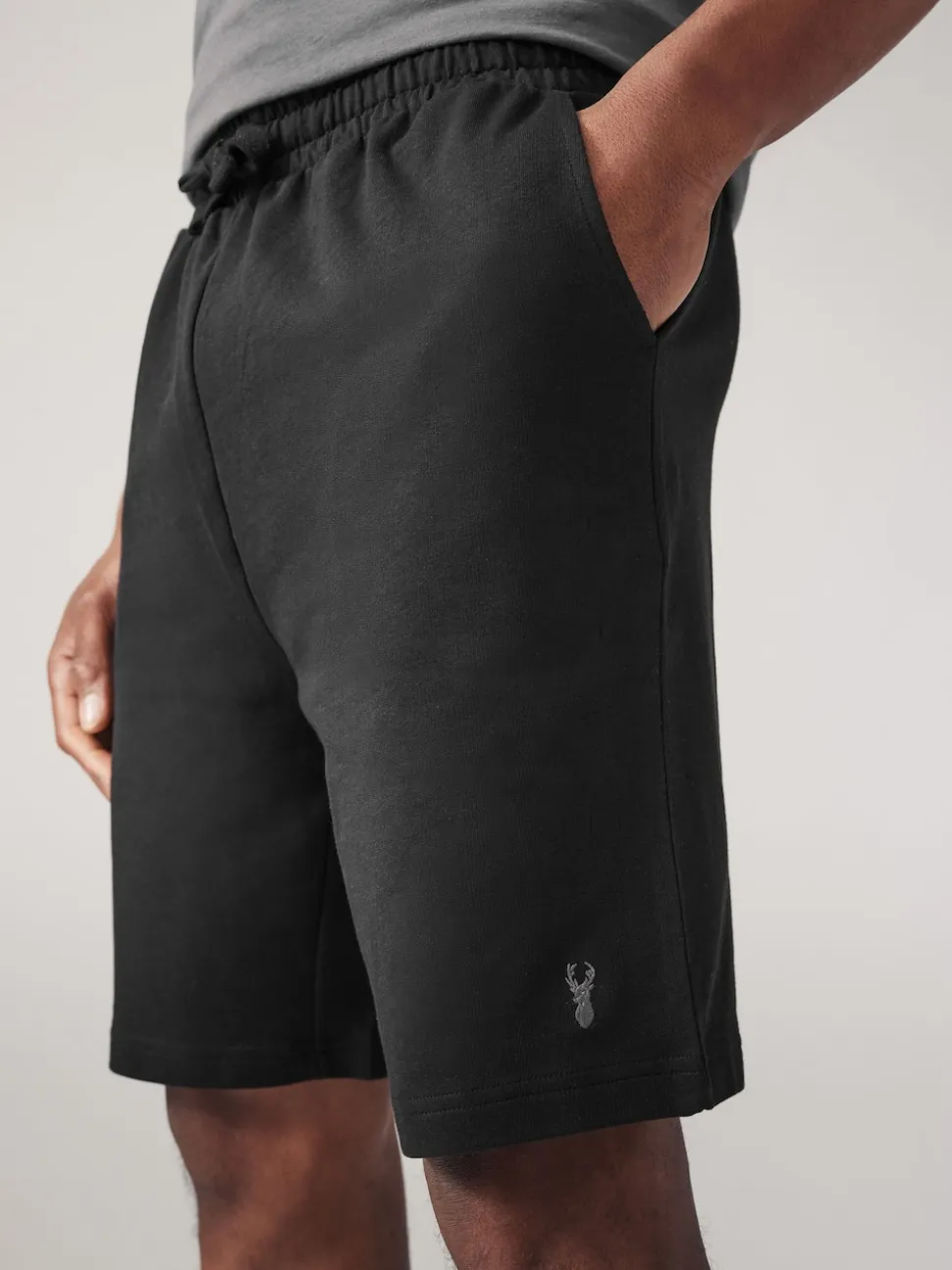Black/Navy Loopback Soft Touch 2 Pack Jogger Shorts
