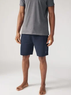 Black/Navy Loopback Soft Touch 2 Pack Jogger Shorts