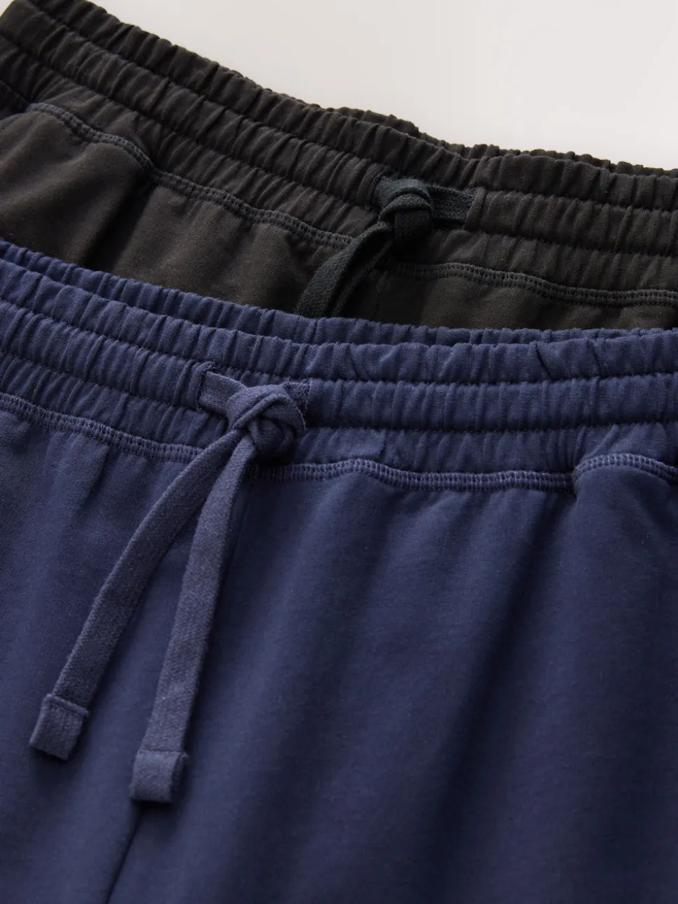 Black/Navy Open Loopback Soft Touch 2 Pack Open Joggers