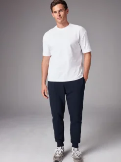 Black/Navy Slim Fit Brushback Heavyweight 2 Pack Joggers