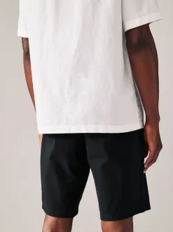 Black/Navy Slim Fit Stretch Chino Shorts 2 Pack