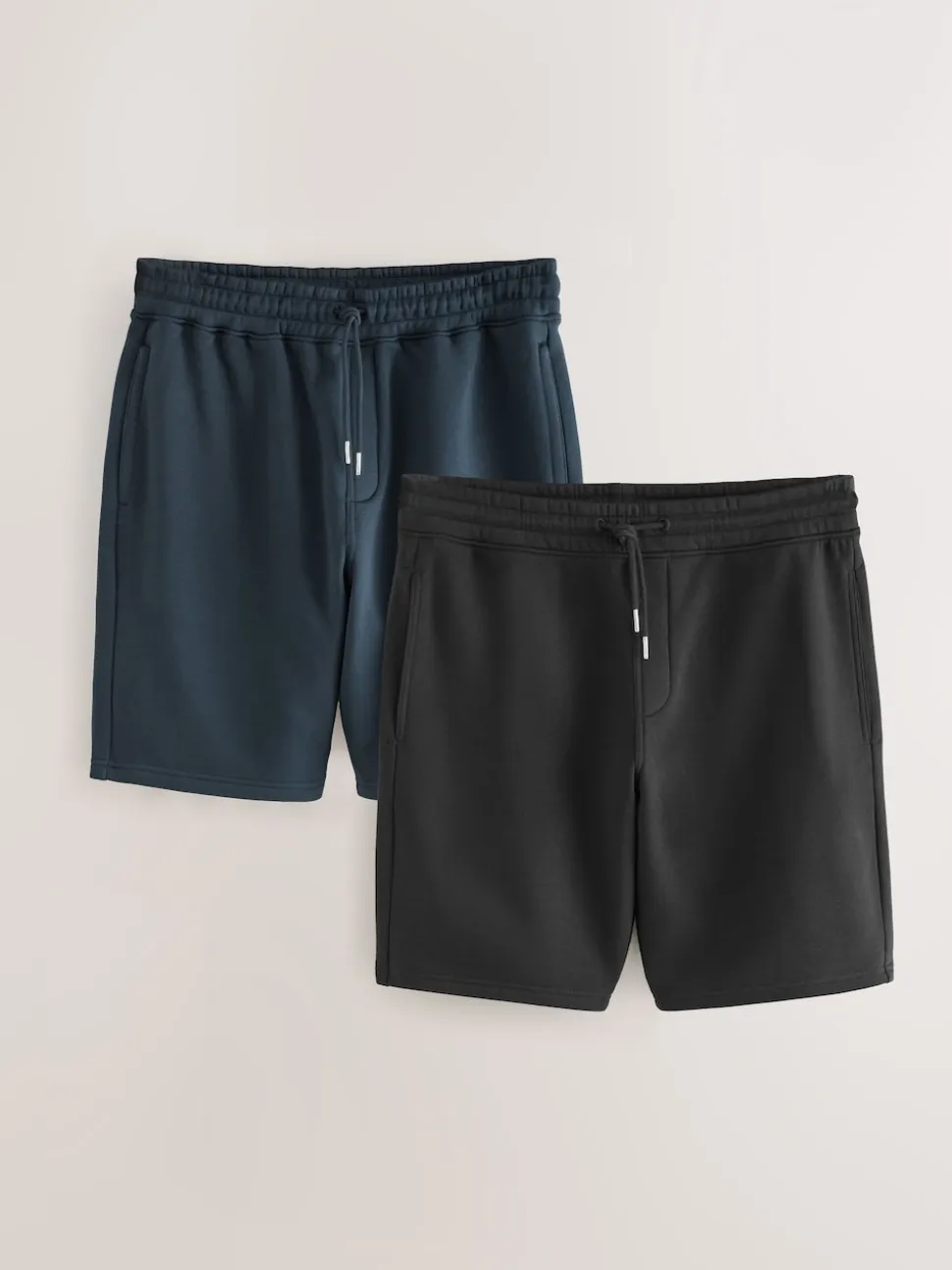 Black/Navy Soft Fabric Jersey Shorts 2 Pack