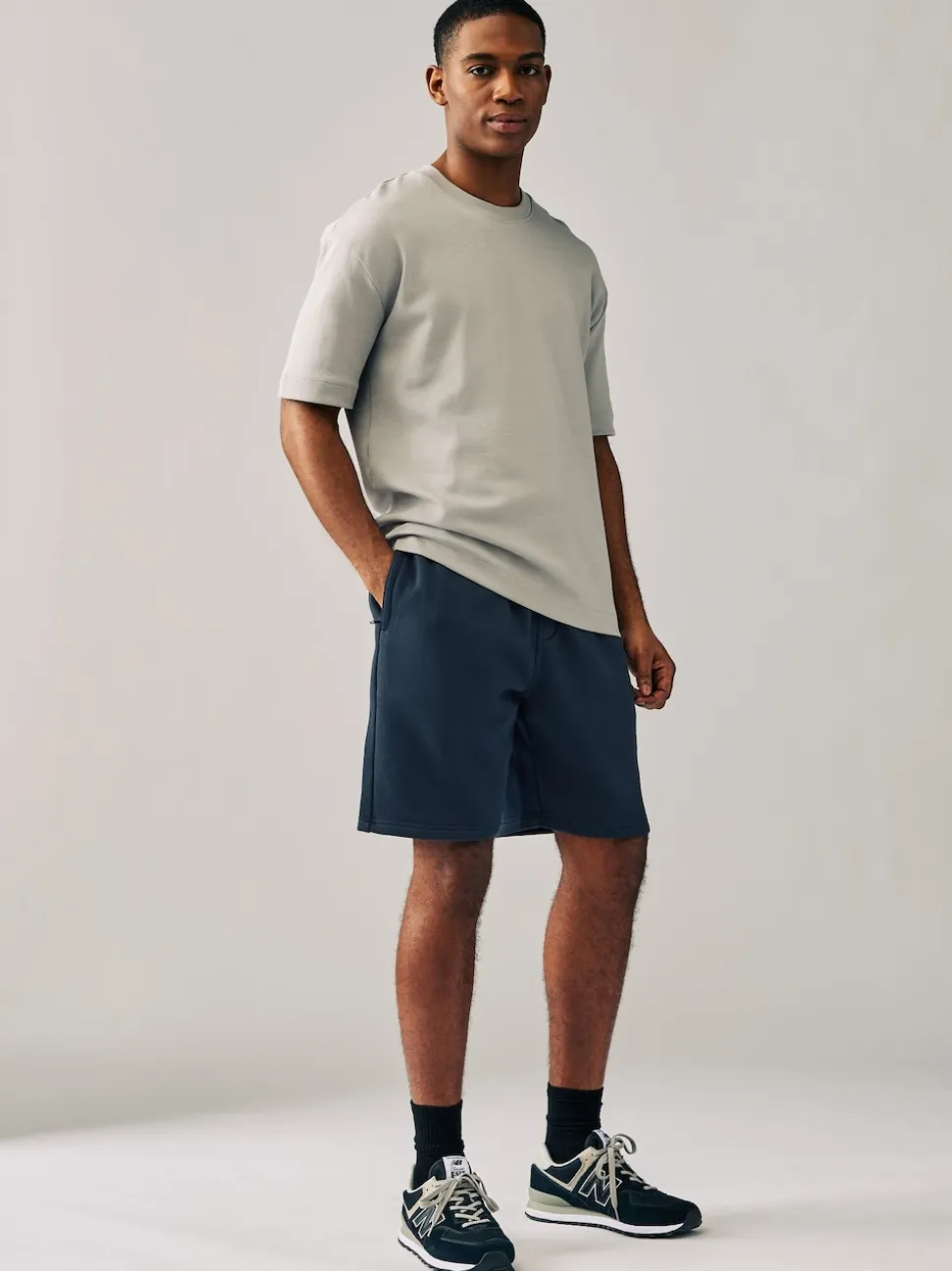 Black/Navy Soft Fabric Jersey Shorts 2 Pack